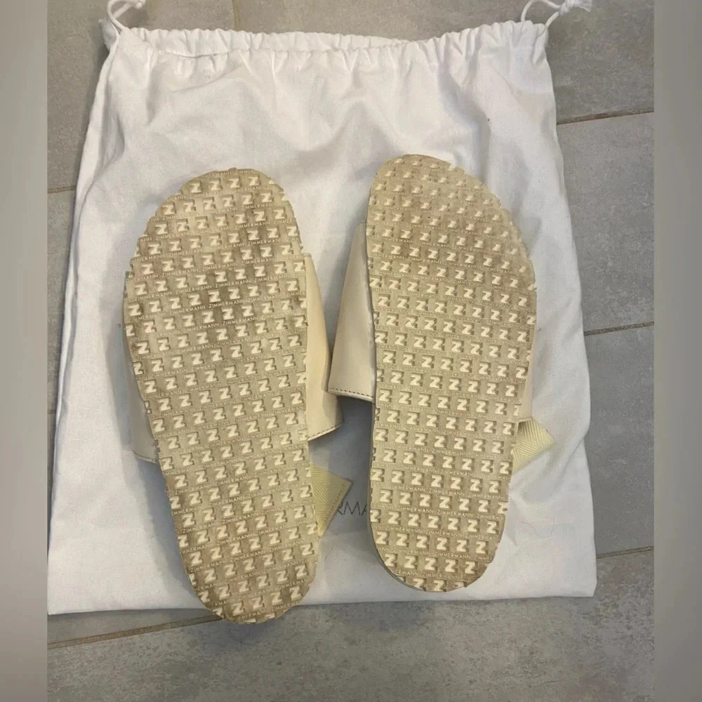 Zimmermann Bow Slides Ivory Size EU 41/ US 10.5 - Picture 9 of 12